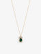 Ioannis Kosmima Necklace From 9 K Gold With Green Zircon
