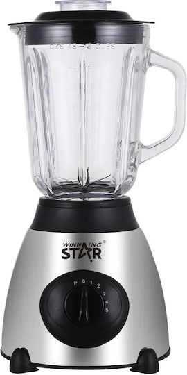 Winning Star Blender with Glass Jug 1.5 lt 350W Inox ST-5572