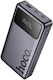 Hoco Q40 Leader Power Bank 25000mAh 65W με Θύρα USB-A και 2 Θύρες USB-C Power Delivery / Quick Charge 2.0 / Quick Charge 3.0 Γκρι