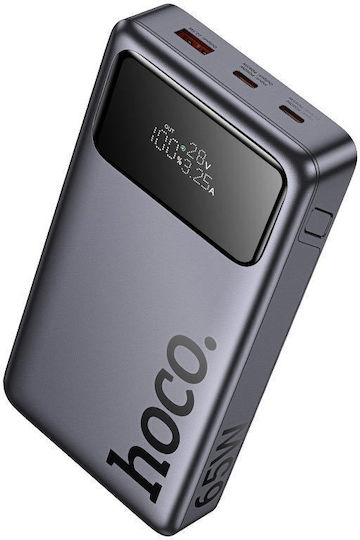 Hoco Q40 Leader Power Bank 25000mAh 65W με Θύρα USB-A και 2 Θύρες USB-C Power Delivery / Quick Charge 2.0 / Quick Charge 3.0 Γκρι
