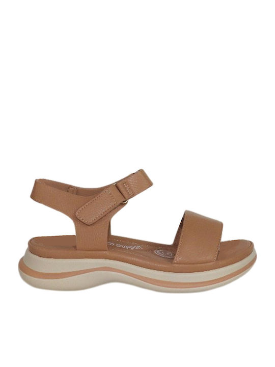Γυναικεία Ανατομικά Σανδάλια Flatforms Μπεζ