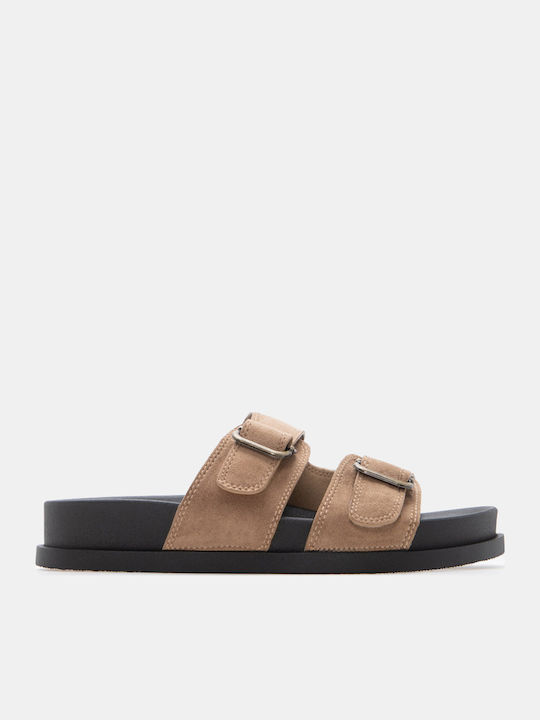Flache Sandalen Für Damen Flatforms Beigen