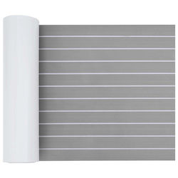 Boat Mat Striped Light Gray White 240 x 60 Cm Eva 42046775 Brown