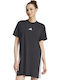 Essentials 3-stripes Καλοκαιρινό Mini Αθλητικό Φόρεμα T-shirt Κοντομάνικο Black/white