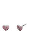 Verame Silver Earrings with Pink Stones