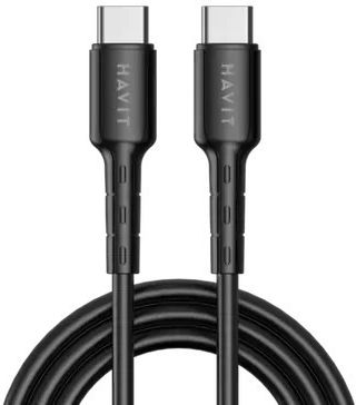 Havit Hvcb-cb6235-bk Cablu De Încărcare Și Transfer Date Usb-C La Usb-C 1 M 60 Watt Negru