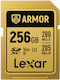 Lexar Armor Gold Карта Памет Lsdamgl256g-rnnng 256GB SDXC UHS-II U3 V60 Неръждаема Стомана IP68