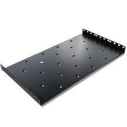 Spacer Raft Fix 1u 19" Rack Adâncime 300mm Sarcină Maximă 25kg Vopsea Antistatică Oțel 0.8mm Negru