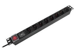 Emtex Kom-emt2 Prelungitor Cu 8 Prize 2 M Negru