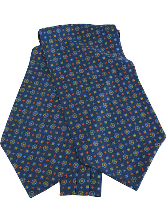 Ascot Ανδρική Γραβάτα Μεταξωτή σε Navy Μπλε Χρώμα