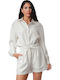 Damen-Shorts - Bermudas Weiß Set-26-0129-(wht)