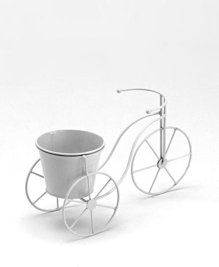 Metal White Plant Pot