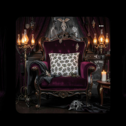 Oxygen Sofa-Kissen Goth Skulls 35x35cm