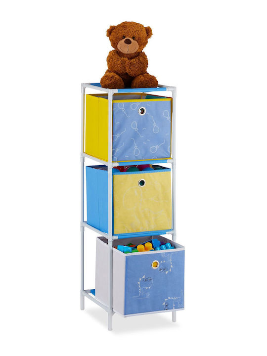 Relaxdays Sistem De Depozitare Jucării Pliabil Din Țesătură Multicolor 89x27.5x30cm