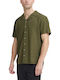 Short Sleeve Linen Shirt  -l