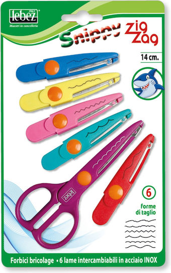 Set Foarfece Zig-zag 14 Cm 6 Lame Interșanjabile