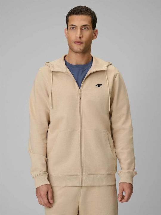 4F 4F Herren Sweatshirt Mit Kapuze Beiges