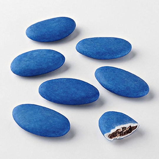 Wedding Sugared Almonds in Standard Shape with Chocolate Flavour Navy Blue 4000gr
