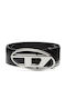 Wide Men's Leather Belt Black