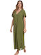 Zen by Daisy Women's Maxi Beach Dress Olive Green