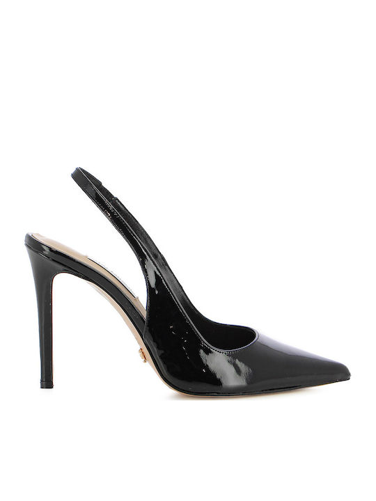Leather Heels With High Black Heel
