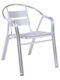 24Mall Aluminum Outdoor Chair Silvia Silver