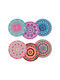 Ceramic Multicolour Coasters 10x10cm 12 Pieces