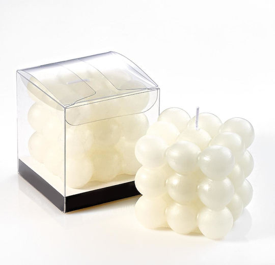Aromatic Candle Bubble White 6x6x6 Pvc Box 6.5x6.5x7 Per Set 12 Pieces