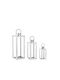 Decorative Silver Metallic Lanterns Set Of 3 Pieces 18x18x58 14x14x44 10x10x20