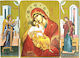 Panagia Christo Glykofilousa Triptych Category Paper Trypt No 0 Dimension 19.0cm X 14.0cm Open Image Image Wood Iroko S&k Byzantine Icons