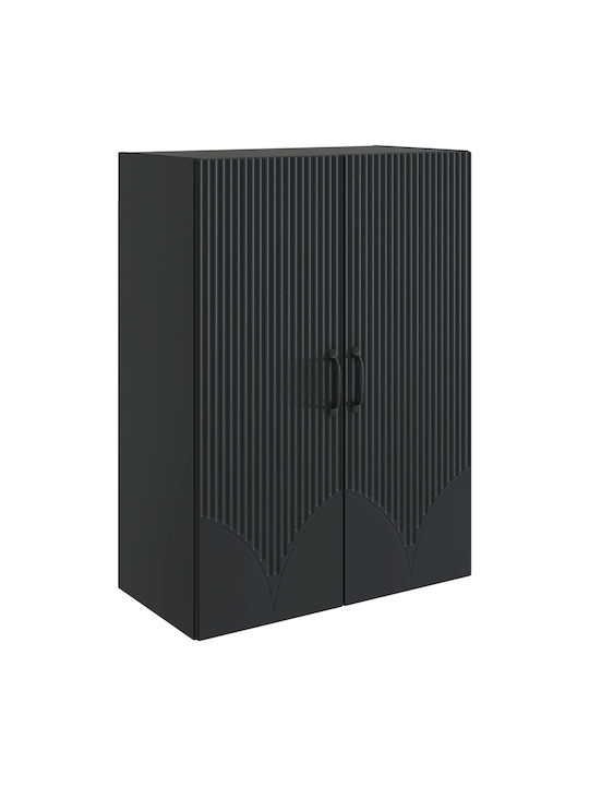 Ντουλάπι Κρεμαστό Μαύρο 66x34.5x90εκ.