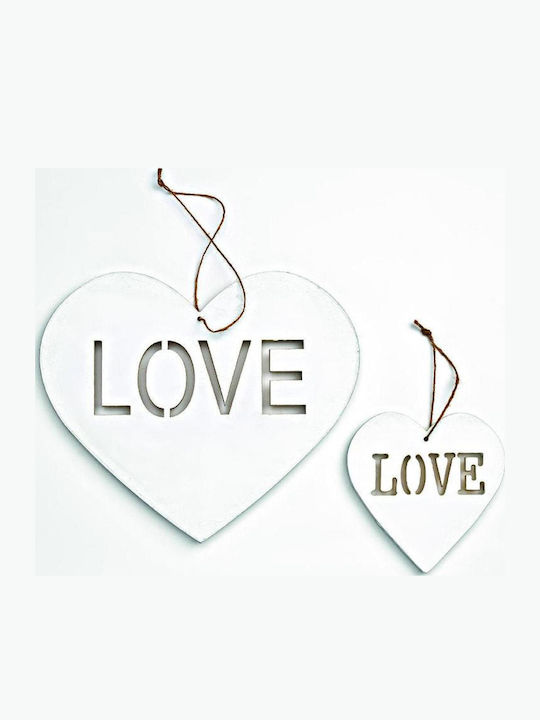Holzherz Love Set 2 Stück 30x26cm 15x15cm