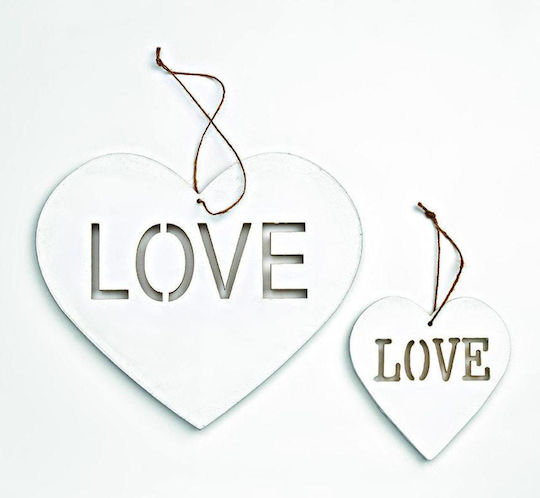 Holzherz Love Set 2 Stück 30x26cm 15x15cm