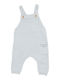 Kids Fabric Dungarees Soft Blue