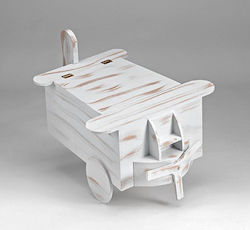 Taufkleiderkiste mit Thema Flugzeug 60x51x45cm