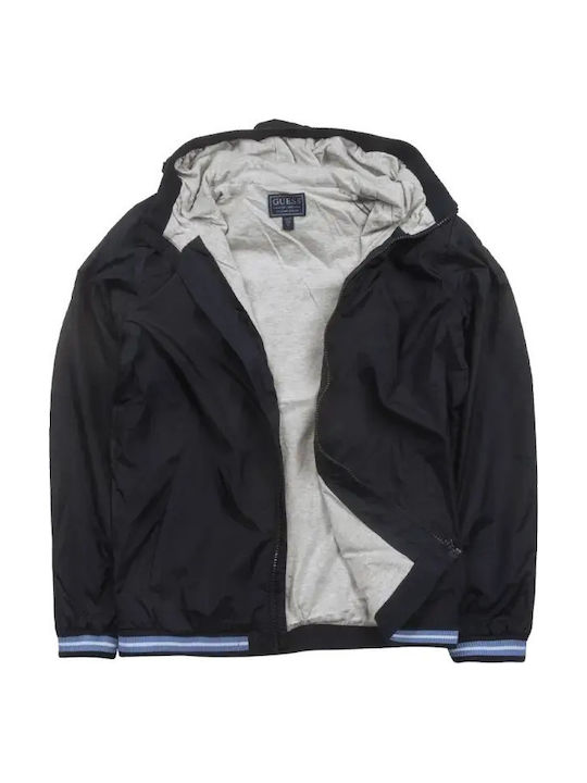 Guess Waterproof Kids Casual Jacket with Hood C...