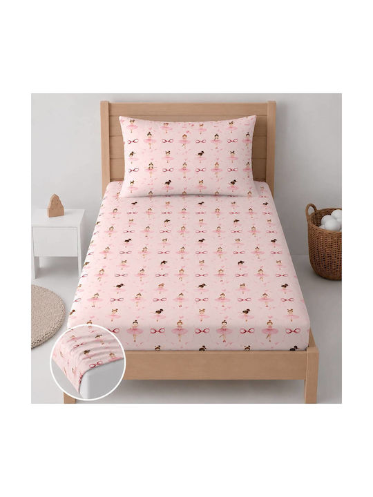 Astron Italy Σετ Σεντόνια Μονά με Λάστιχο Βαμβακερά Ballet Girl Ballet Girl 100x230cm 2τμχ