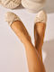 Damen Ballerinas in Beige Farbe