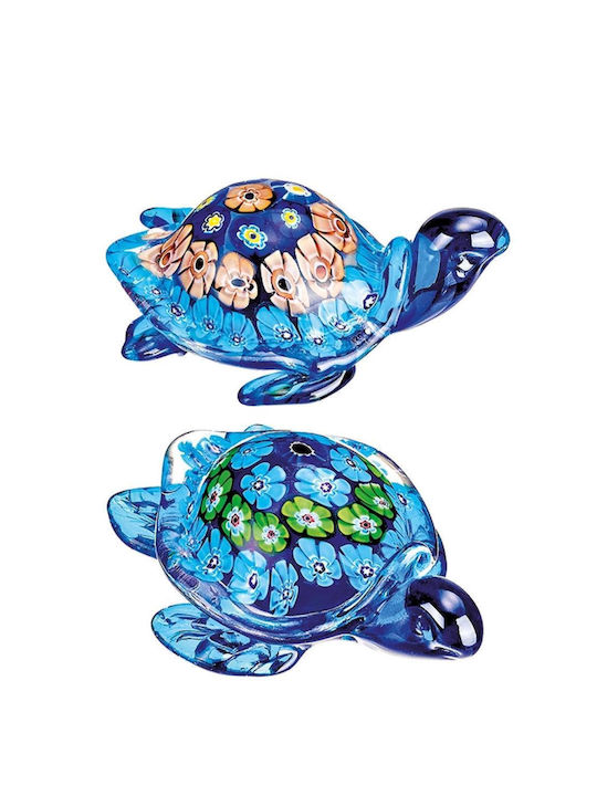 Wanddekoration Schildkröte Glas Murano 2 Designs 13,5x9x6,5cm pro Set 4 Stück