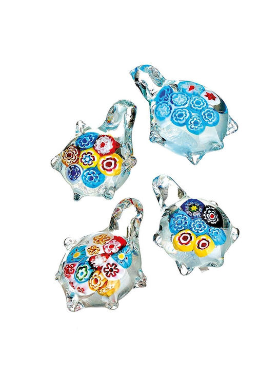 Wanddekoration Schildkröte Glas Murano 4 Designs 6,5x4,5x3,5cm pro Set 2 Stück