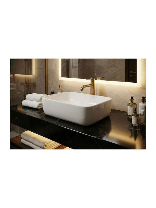 Geberit Седящ Порцеланов Умивалник 45x35cm Бял