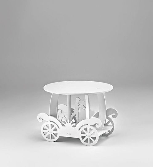 Wooden White Cake Stand 40x40x31cm