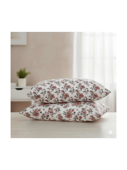 Floral Σετ Μαξιλαροθήκες Πολύχρωμες 52x72εκ.