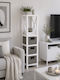 MRShome Floor Bathroom Shelf Wooden 17x24x82cm Gray