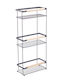 TnS Floor Bathroom Shelf Metallic with 3 Shelves 58x27x12cm Black
