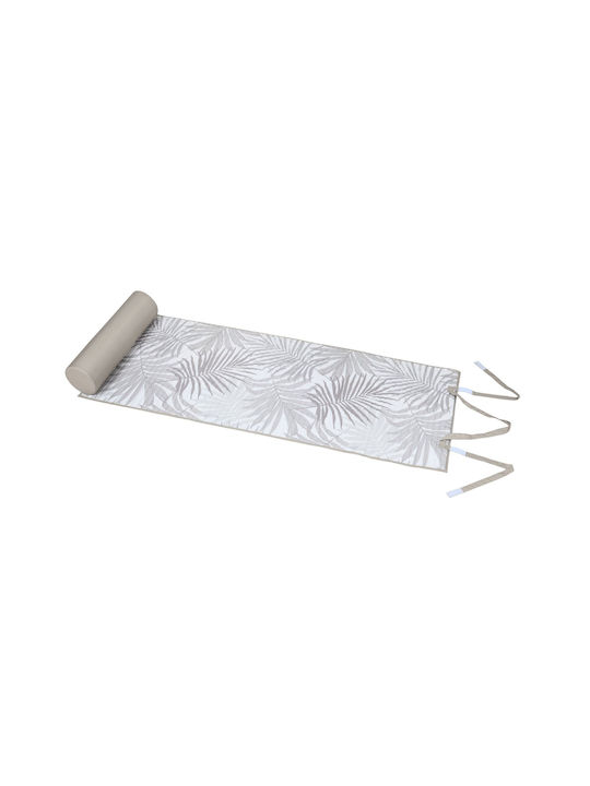 Waterproof Sunbed Cushion with Backrest Naturel Naturel 60x150cm