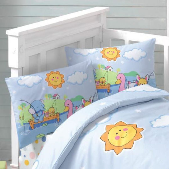 Beauty Home Art 5610 Set Fete De Pernă Pentru Copii Din 100% Bumbac 35x45cm Albastru Deschis