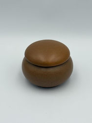 Porțelan Macaron Bijuterie Maro Pete Mat Mare 6.2x4.5