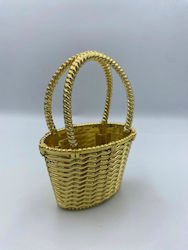 Wedding Favors Pvc Basket Gold 5.2x5.2x5cm Per Set 12 Pieces