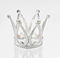 Silver Metallic Crown Wedding Favor Φ4.5x3.5cm Per Set 25 Pieces